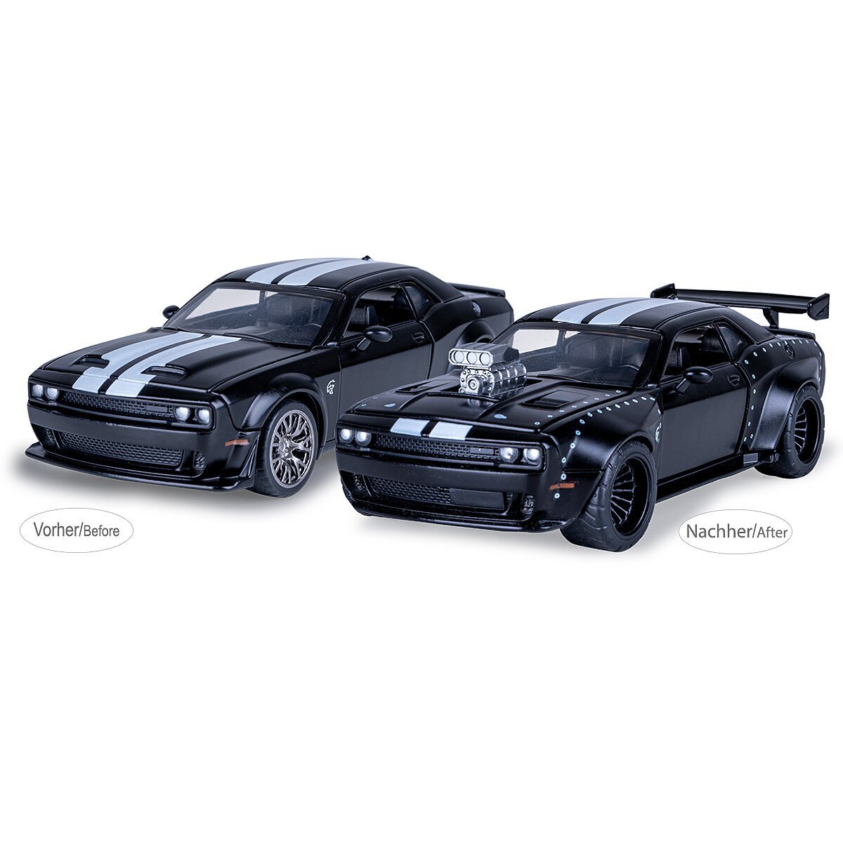 JAMARA Dodge Challenger SRT Jailbreak Diecast 1:36 schwarz 2in1 ab 3 Jahren