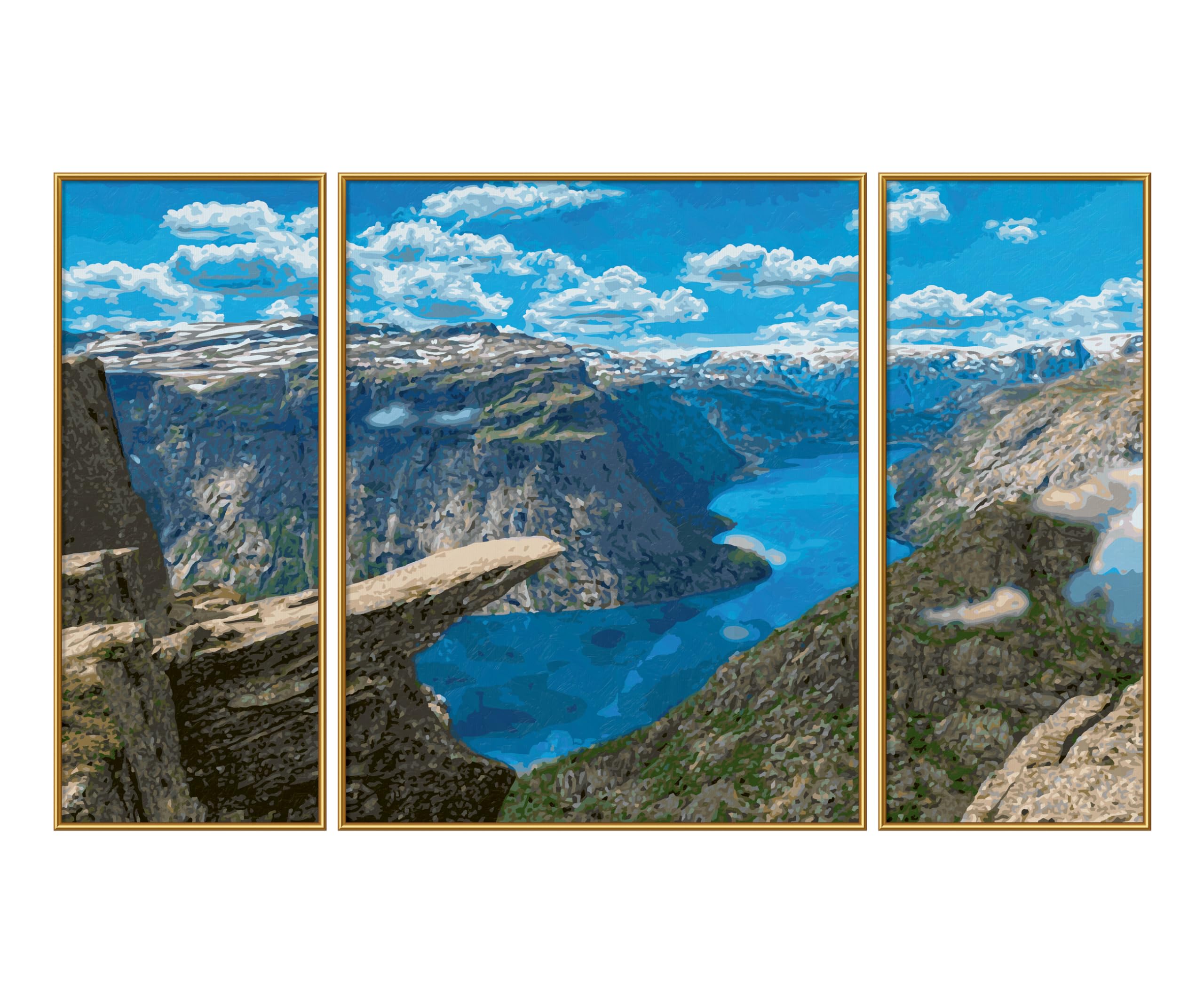 Schipper Mnz - Trolltunga In Norwegen - Malen Nach Zahlen Panorama-Set 609260922 Collage, Natur, Draußen, Land, Szenerie