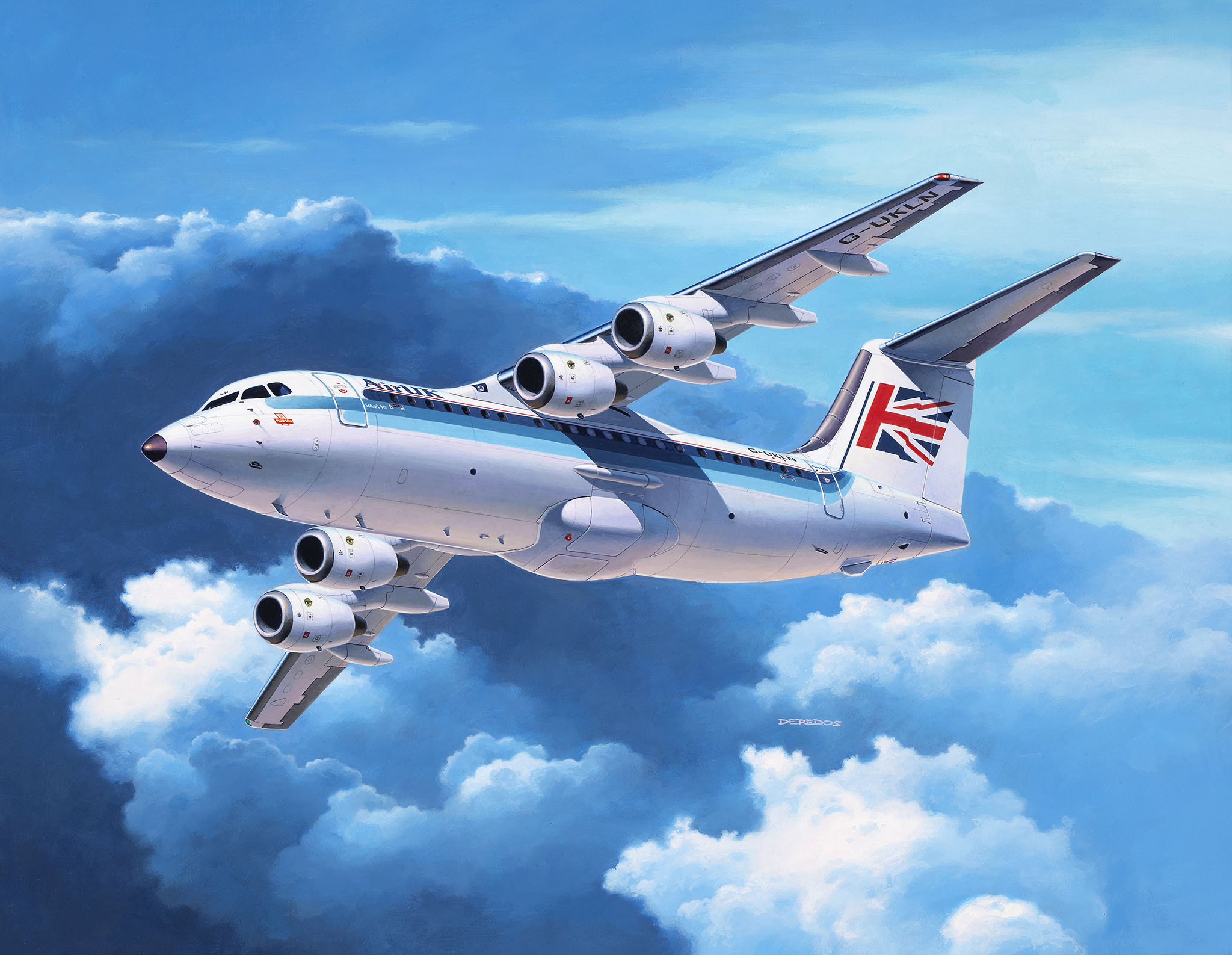 Revell 63791 Model Set BAE 146-200 “AirUK” Flugzeug, Flug, Fahrzeug, Verkehrsflugzeug