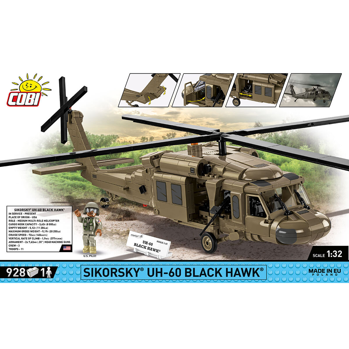 COBI 5906 - Sikorsky UH-60 BLACK HAWK Maßstabb 1:48) - Bild 4 COBI 5906 - Sikorsky UH-60 BLACK HAWK Maßstabb 1:48) - Bild 4