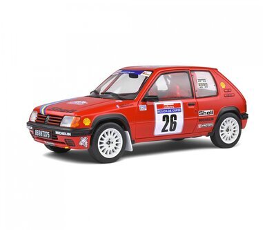 Schuco_Peugeot_205_Pts_#26_Rot_1:18_421182300, Kfz-Kennzeichen, Transport, Fahrzeug, Auto