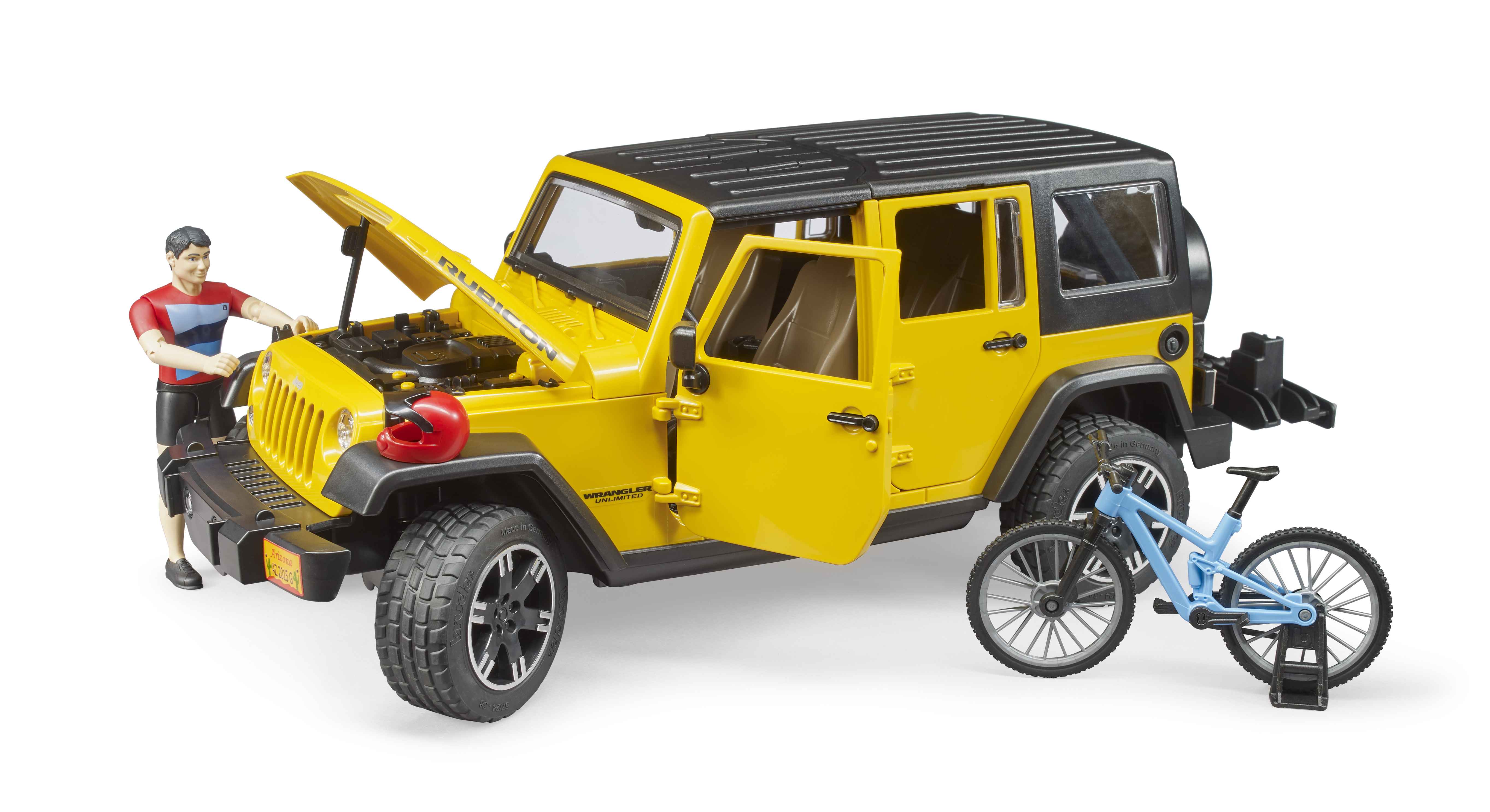 BRUDER 02543 - Jeep Wrangler Rubicon Unlimited mit Mountainbike und Radfahrer - Bild 4