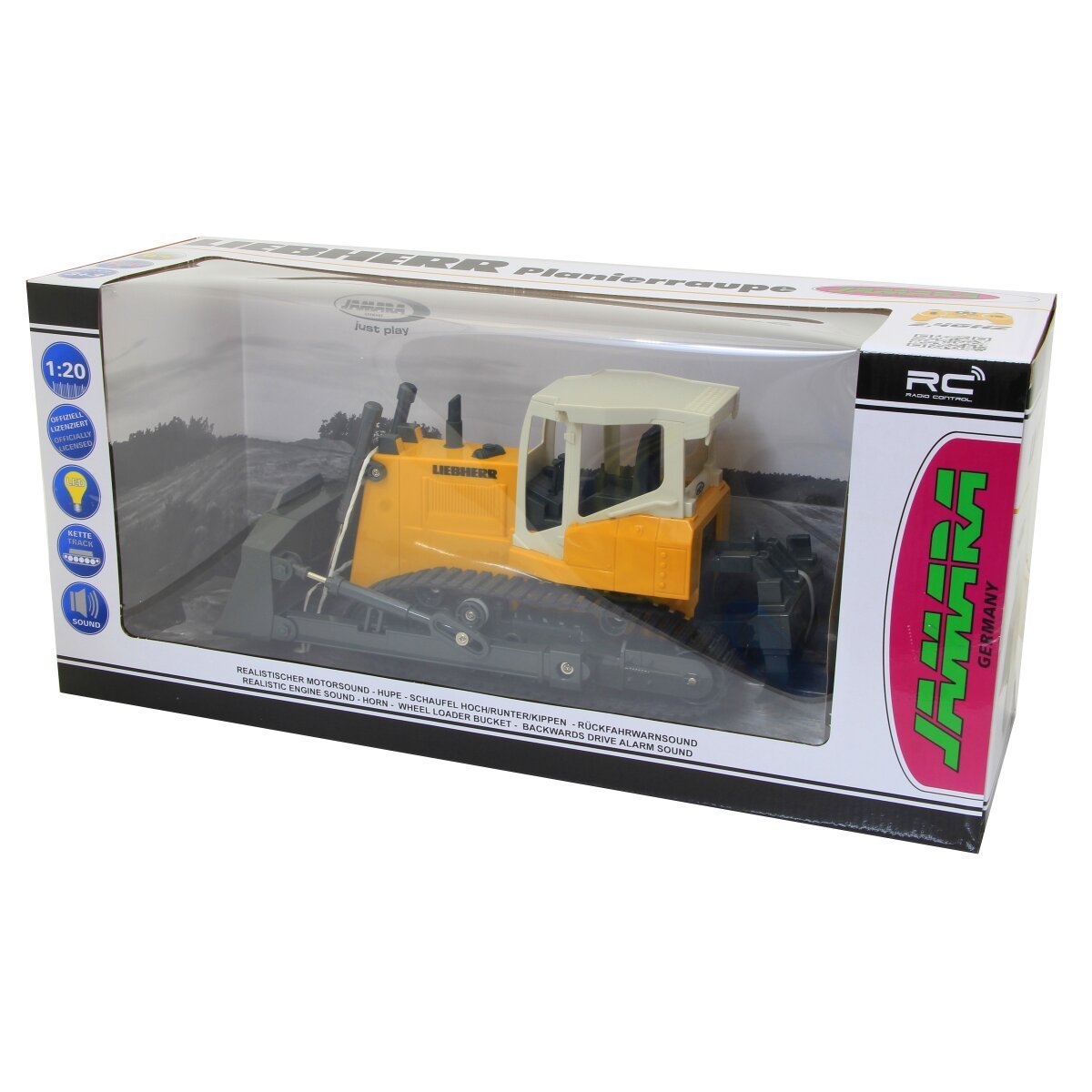 JAMARA Planierraupe Liebherr 1:20 2,4GHz ab 6 Jahren JAMARA Planierraupe Liebherr 1:20 2,4GHz ab 6 Jahren