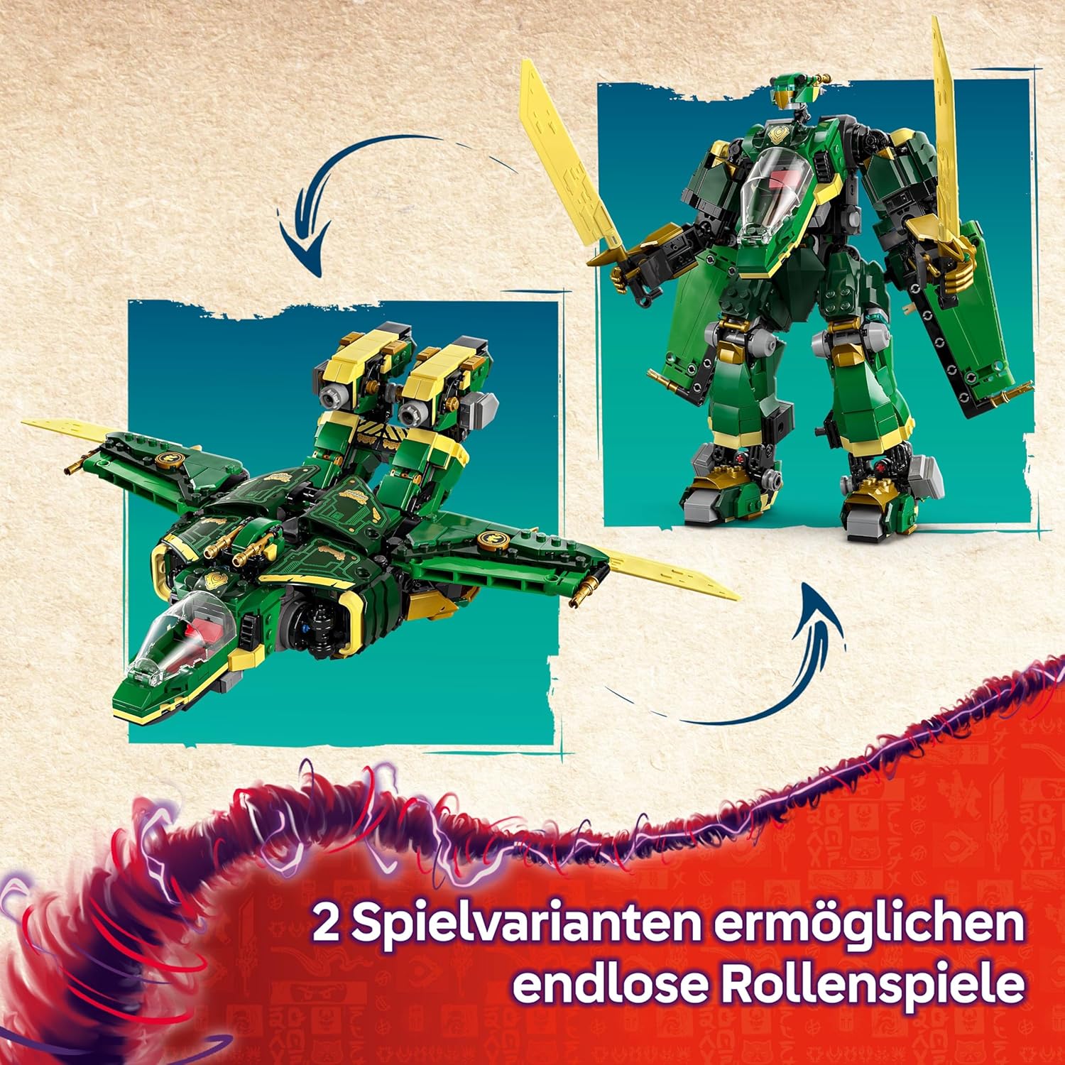 LEGO® NINJAGO® Lloyds Jet-Mech 71845 Werbung, Plakat