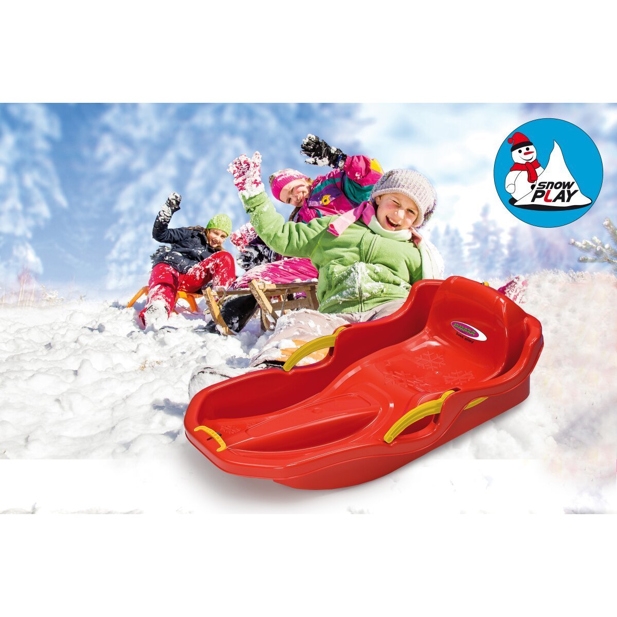 JAMARA Snow Play Bob Comfort 80 cm rot mit Bremse ab 3 Jahren JAMARA Snow Play Bob Comfort 80 cm rot mit Bremse ab 3 Jahren