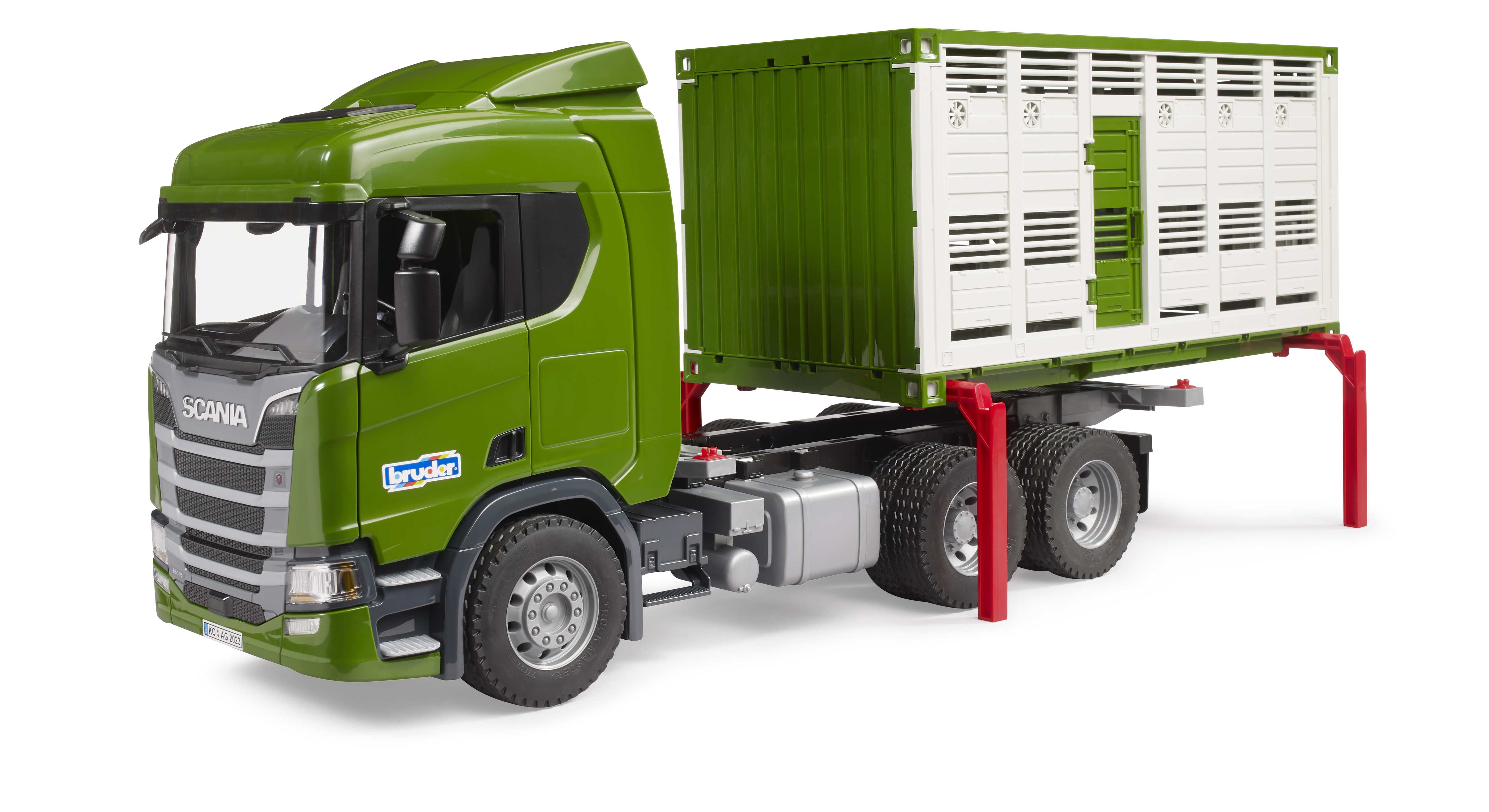 BRUDER 03548 - Scania Super 560R Tiertransport-LKW mit 1 Rind - Bild 3 BRUDER 03548 - Scania Super 560R Tiertransport-LKW mit 1 Rind - Bild 3