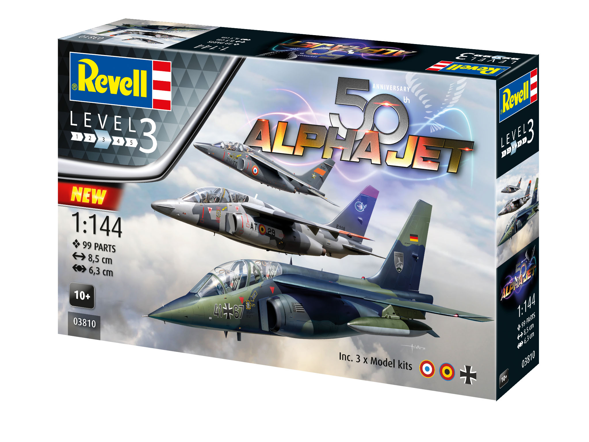 Revell 03810 50th Anniversary "Alpha Jet" Geschenkset Flugzeug, Jet, Kampfflugzeug, Bomber