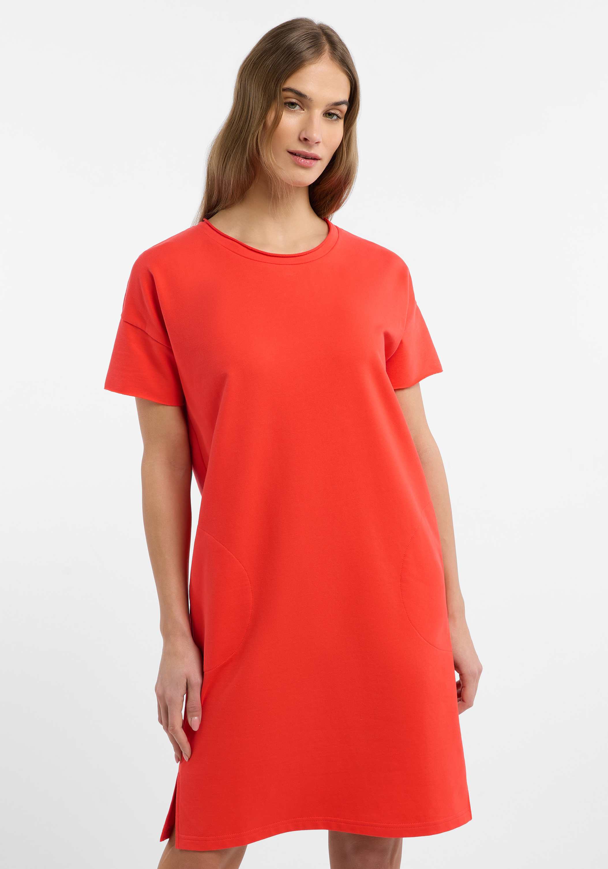 Elbsand Telma Sweatkleid in Rot, Produktfoto 4.