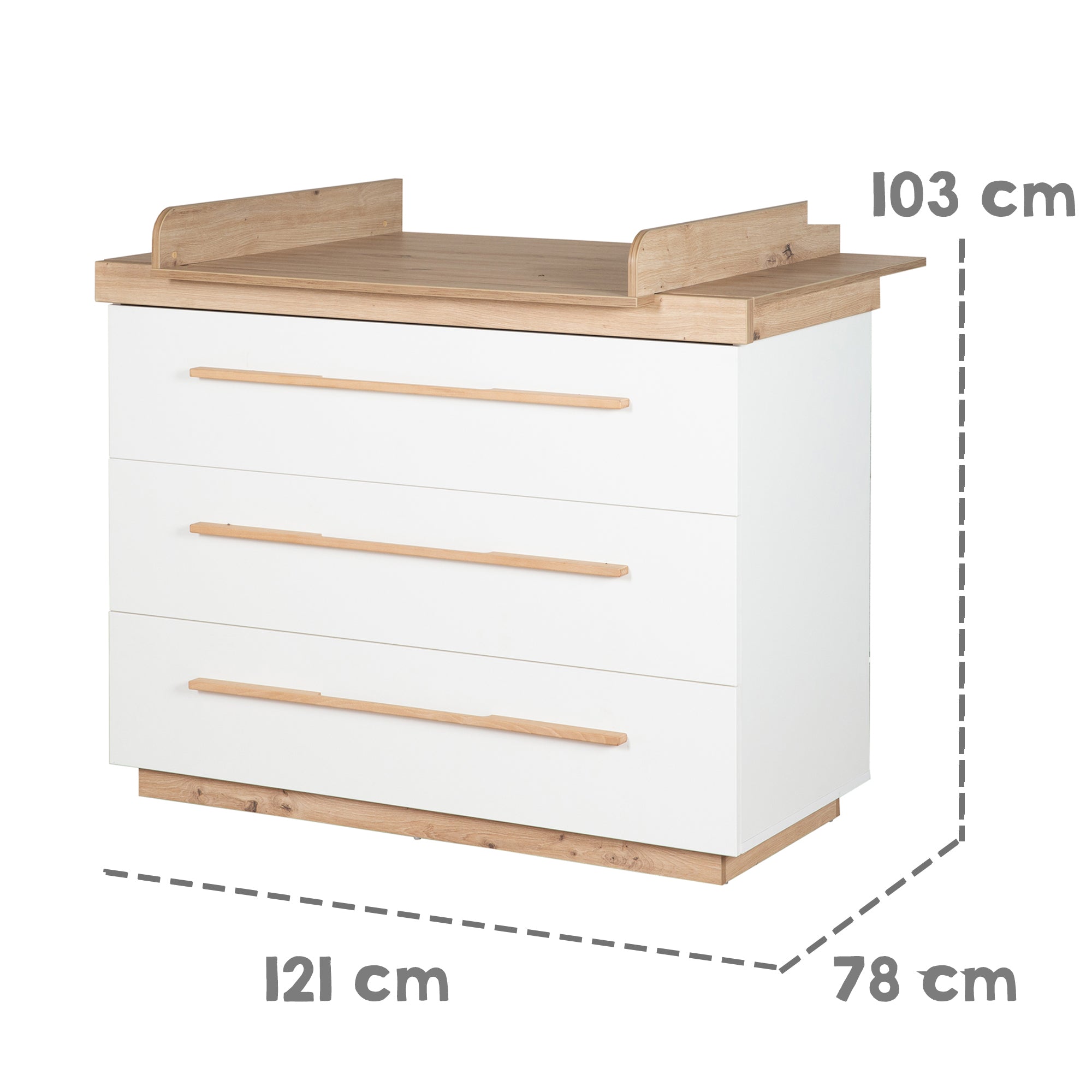 Roba 1731889 Wickelkommode breit Lumo weiß - Bild 11 Roba 1731889 Wickelkommode breit Lumo weiß - Produktbild 11