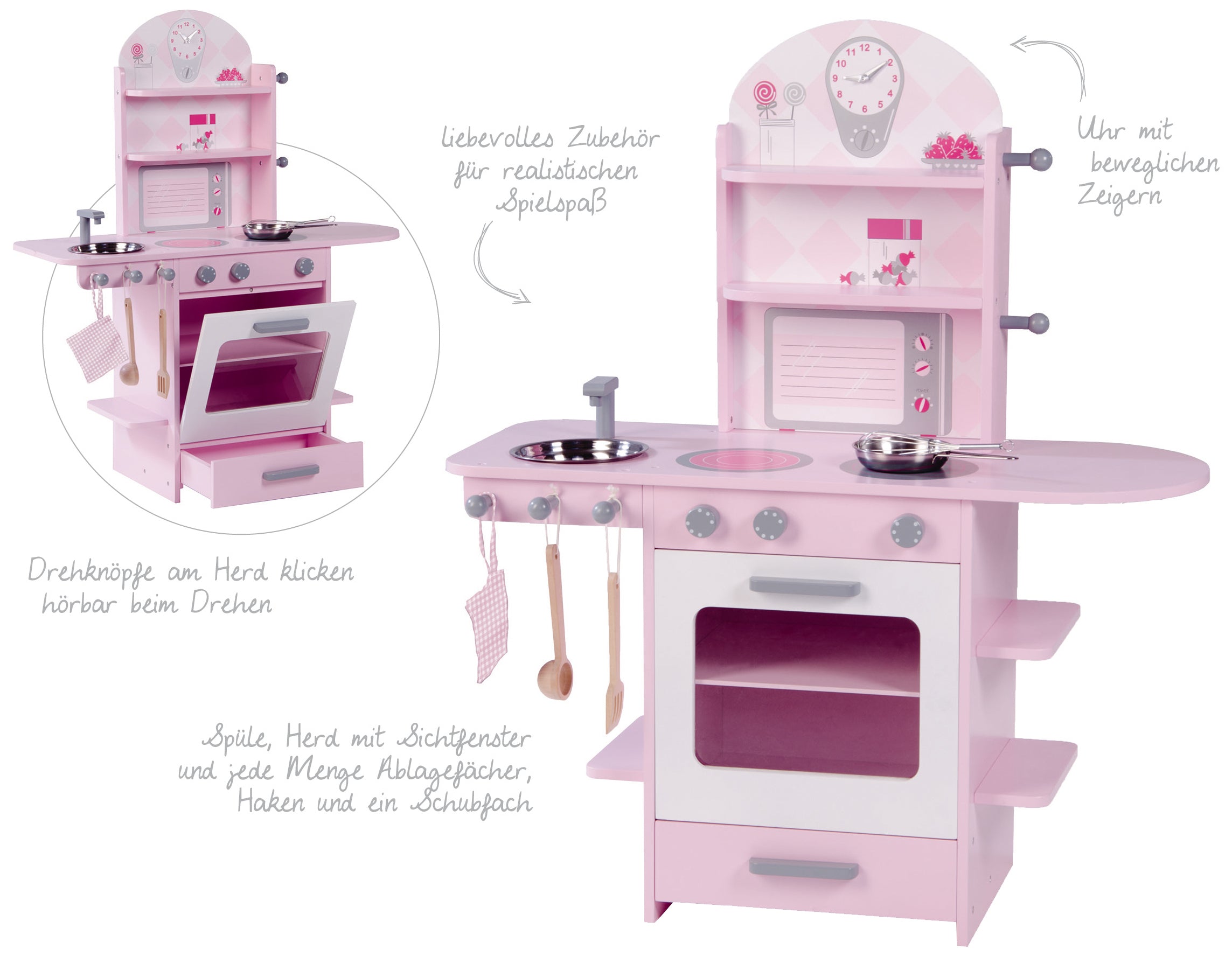 Roba 98928 Kinderküche rosa – Rollenspiel - Produktbild 2