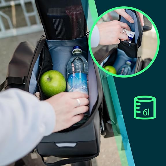 TWIRL 123202 – Gepäckträgertasche CARRY ED 6 L Schwarz/Grau