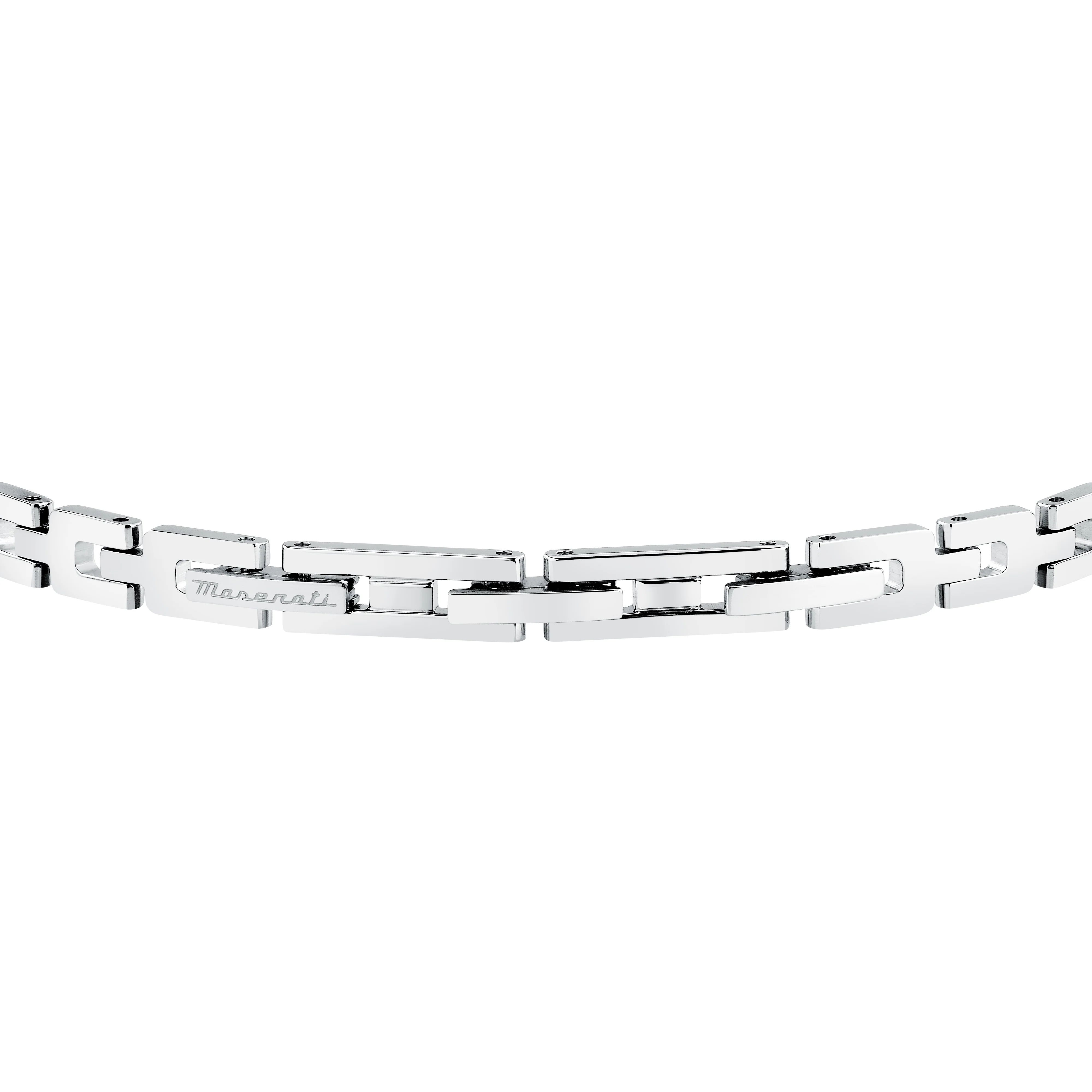 Maserati Armband Herren Silber/schwarz 18+3.5cm