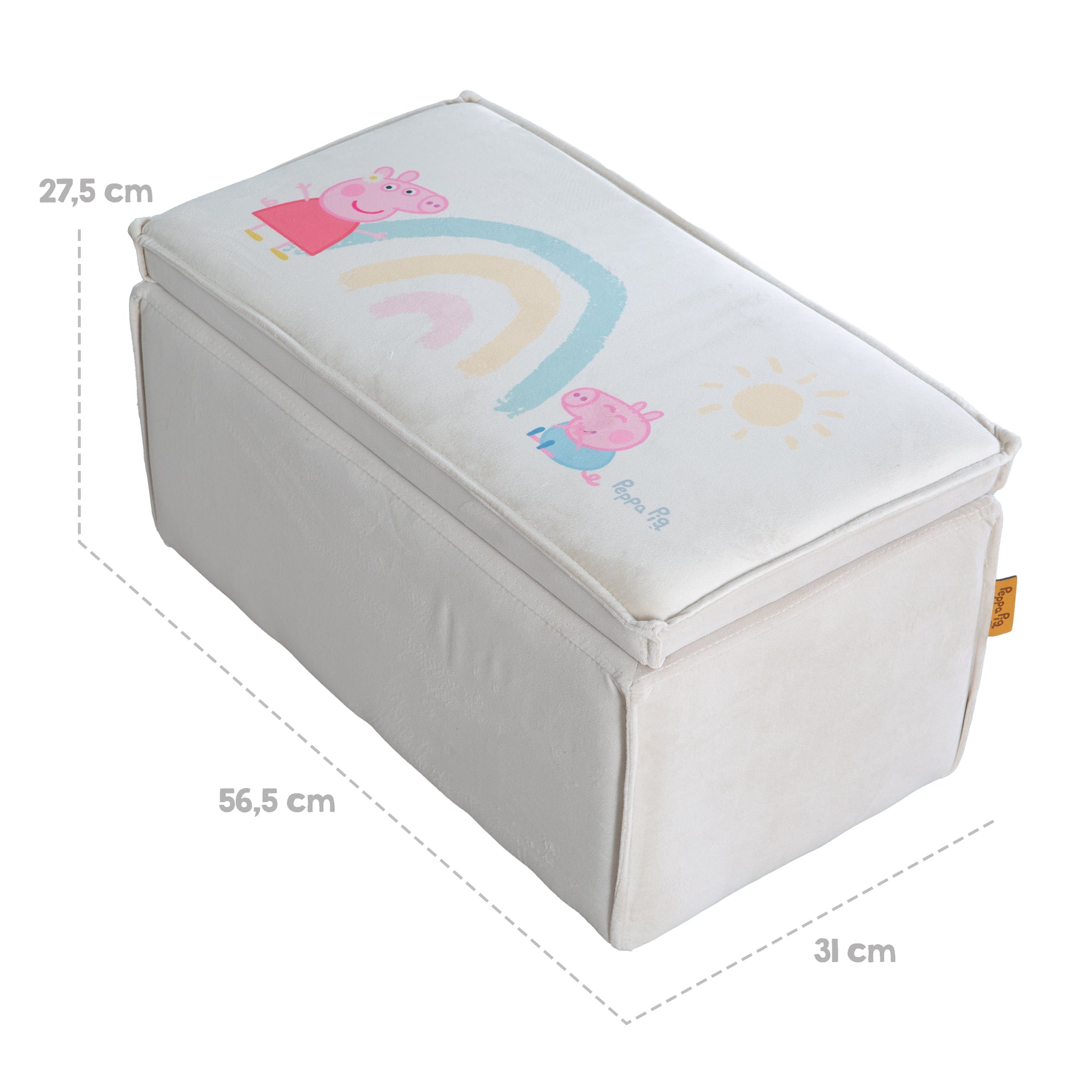 Roba 450141PP1 Kinderhocker mit Aufbewahrung Peppa Pig beige – Spielmöbel - Bild 3 Roba 450141PP1 Kinderhocker mit Aufbewahrung Peppa Pig beige – Spielmöbel - Produktbild 3