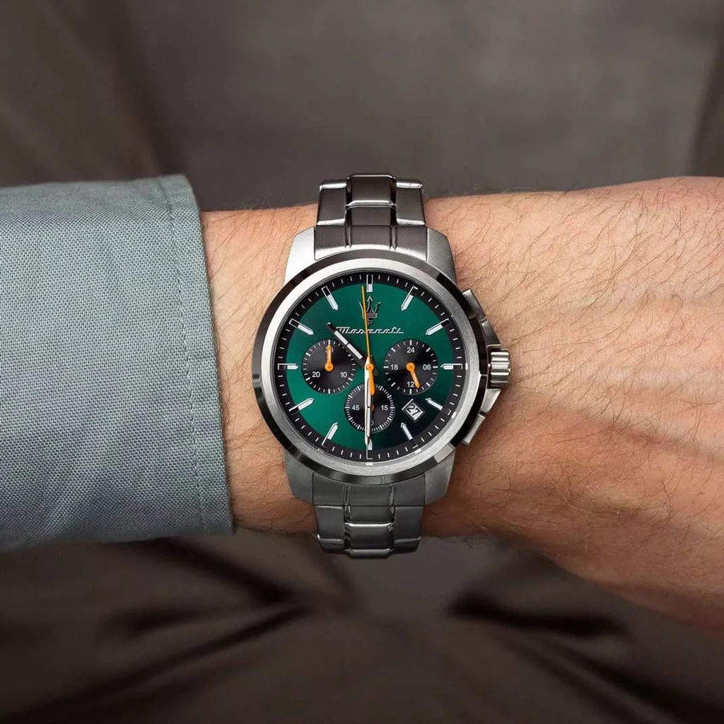 Maserati Successo Herrenuhr Chronograph 42mm Silber