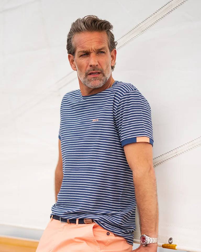 NZA 26CN730NS T-Shirt - Blau Gestreift - Bild 2