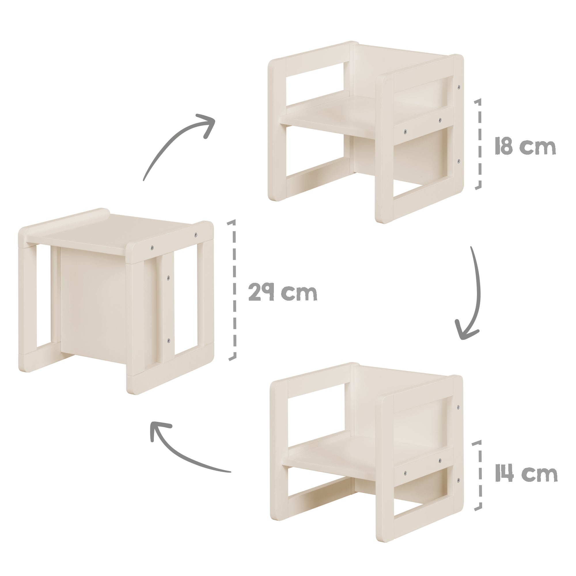 Roba 450004CM Kindersitzgruppe 3in1 Cashmere – Spielmöbel - Bild 5 Roba 450004CM Kindersitzgruppe 3in1 Cashmere – Spielmöbel - Produktbild 5