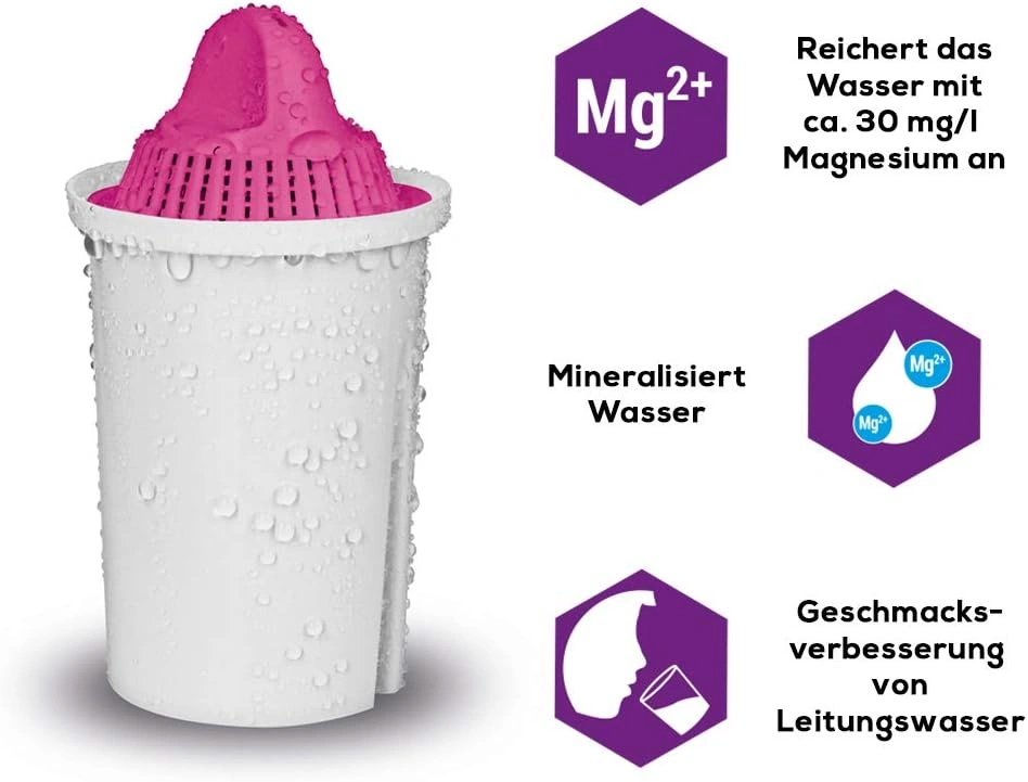 PEARLCO 271031 AquaMag Classic Filterkartuschen mit Magnesium – 3er Pack – kompatibel mit Brita Classic