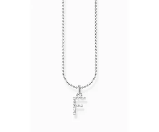 Thomas, Sabo, Kette, Mit, Anhänger, Buchstabe, F, Länge, 45, Cm, Silber, KE2245-051-14-L45V