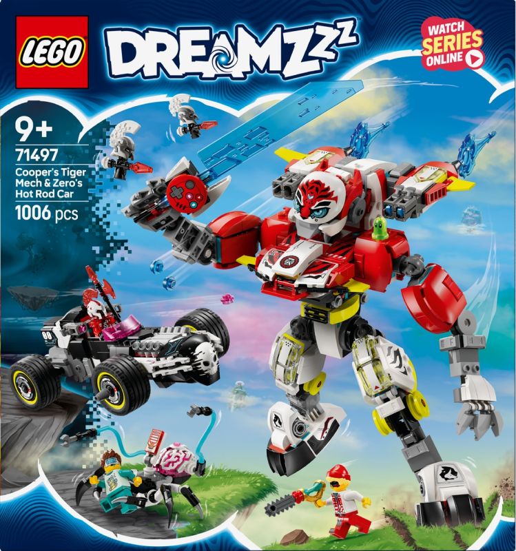 LEGO® DREAMZzz™ 71497 Coopers Tiger-Mech und Zeros Hot Rod Auto