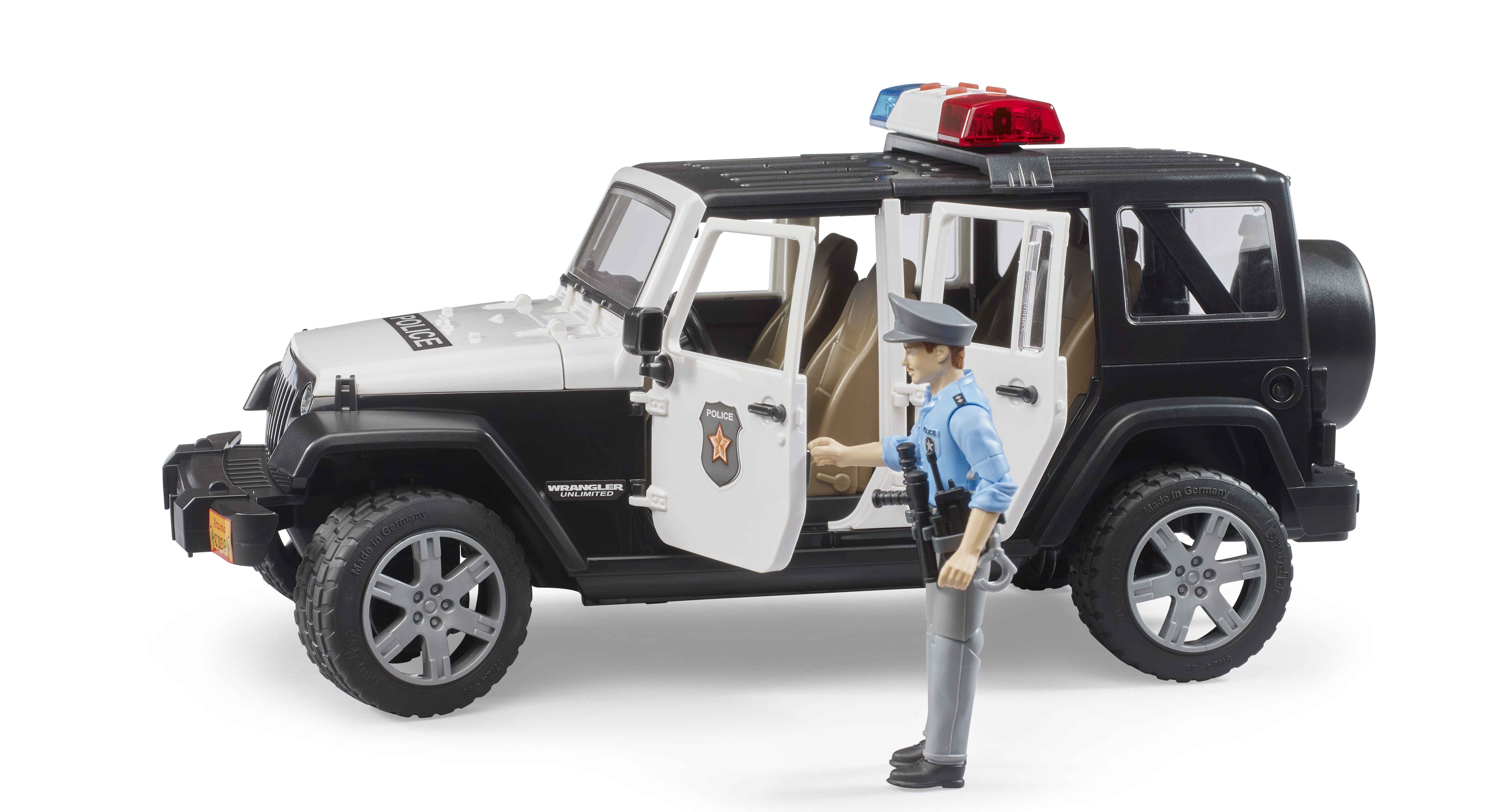 BRUDER 02526 - Jeep Wrangler Unlimited Rubicon Polizei Fahrzeug mit Polizist und Ausstattung - Bild 2