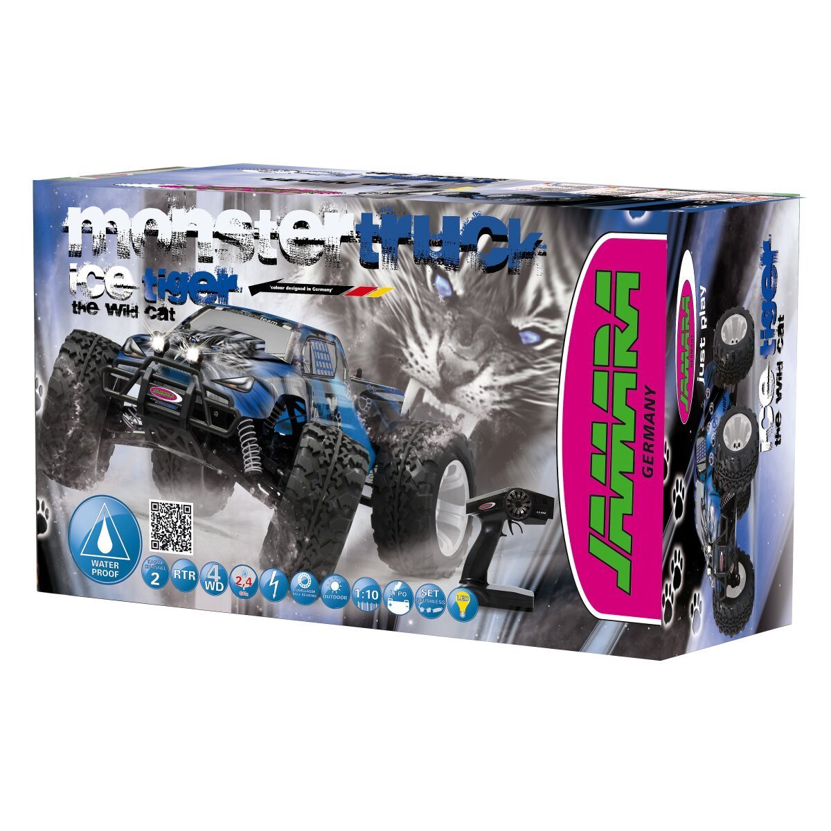 JAMARA Tiger Ice Monstertruck 4WD 1:10 NiMh 2,4GHz mit LED ab 14 Jahren JAMARA Tiger Ice Monstertruck 4WD 1:10 NiMh 2,4GHz mit LED ab 14 Jahren