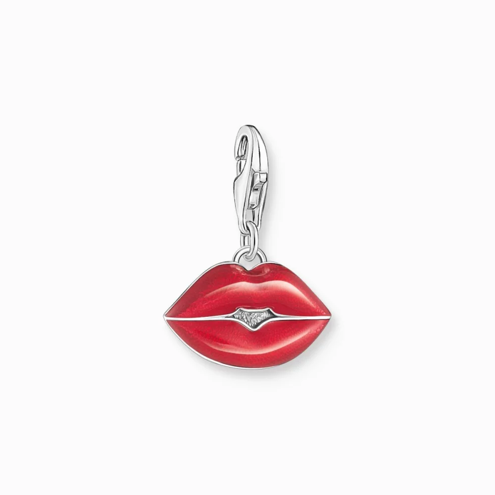 Thomas Sabo Anhänger Charm-Club Kussmund Rot Silber 2068-664-10