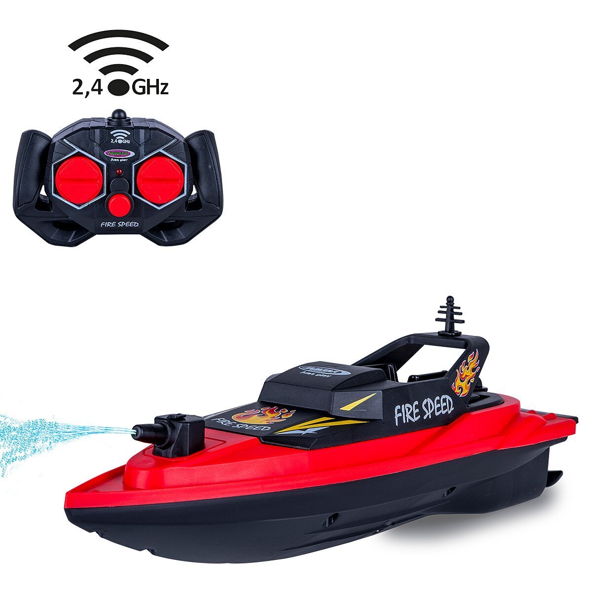 JAMARA Feuerlöschboot Fire Speed 2,4GHz mit Spritzfunktion ab 3 Jahren