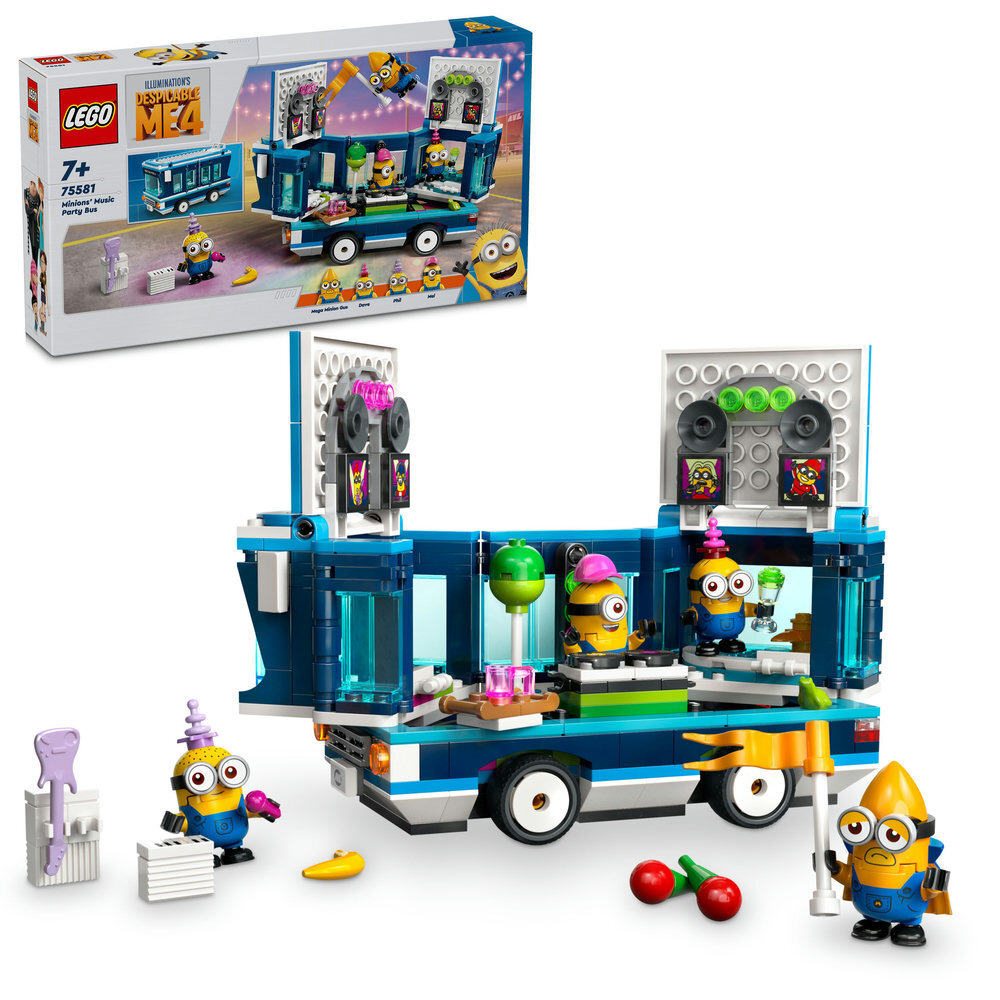 LEGO® Minions und der Party Bus 75581 Spielzeug, Maschine, Rad
