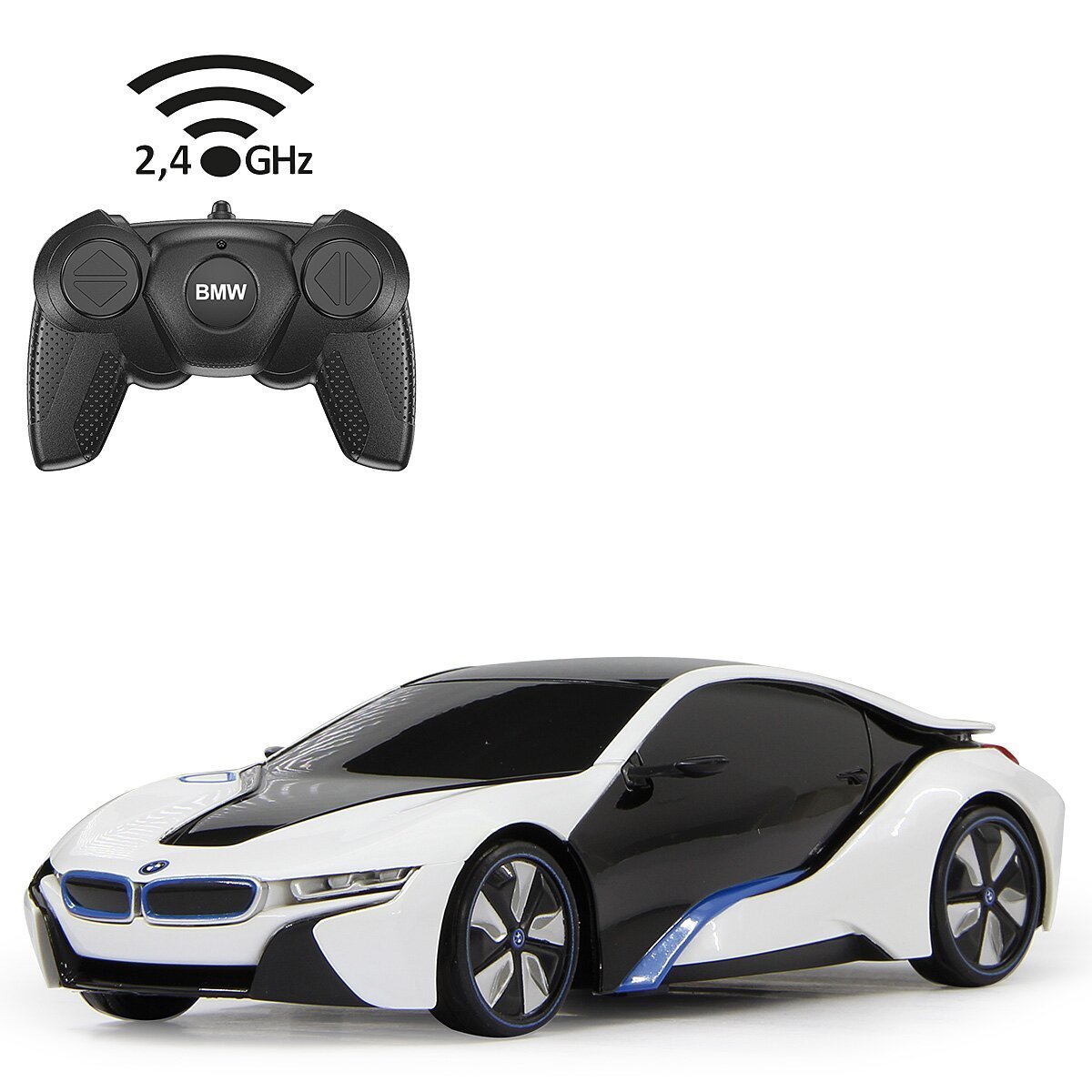 JAMARA BMW I8 1:24 weiss 2,4GHz ab 6 Jahren JAMARA BMW I8 1:24 weiss 2,4GHz ab 6 Jahren