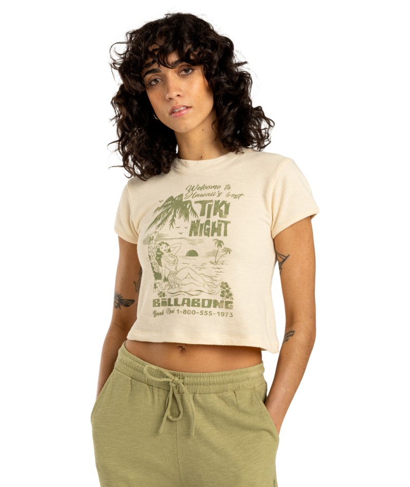 Billabong Baby Tee - Kurzarmshirt für Damen T-shirt, Erwachsener, Weiblich, Person, Frau