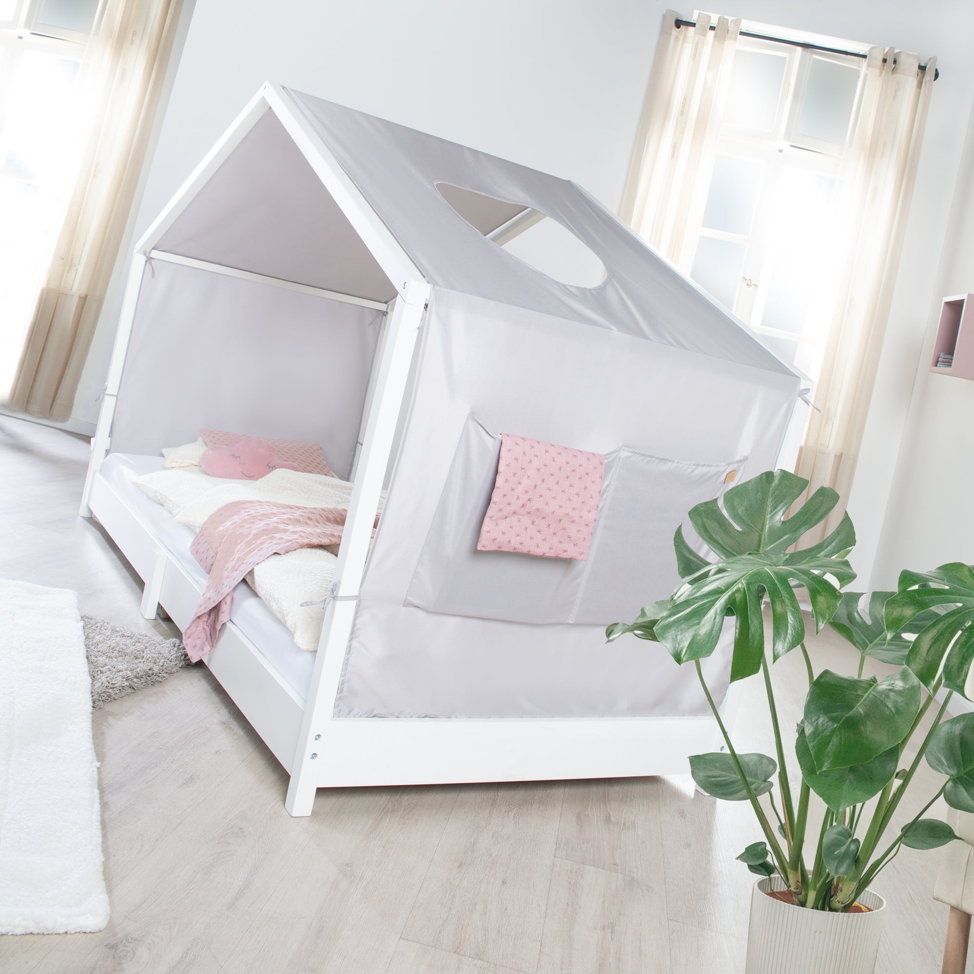 Roba 0286 Hausbettbezug neutral 90 x 200 cm grau – Bettenzubehör - Produktbild 3