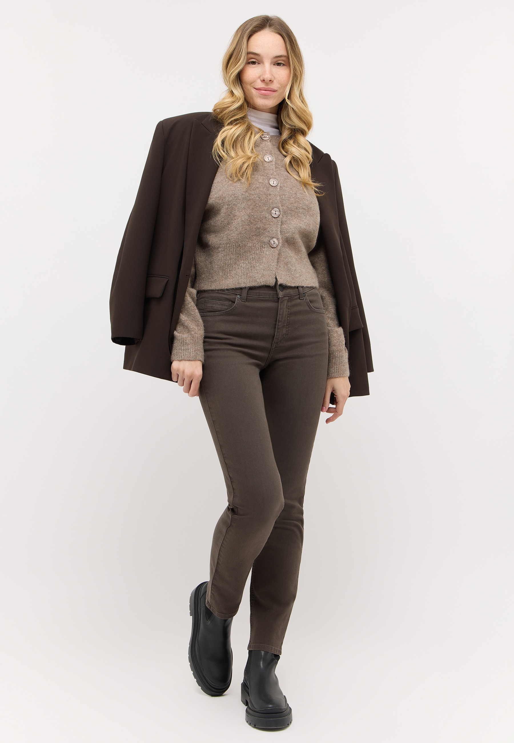 ANGELS 346340030B Damen Jeans Cici Slim Fit - Braun - 4 ANGELS 346340030B Damen Jeans Cici Slim Fit - Braun - 4