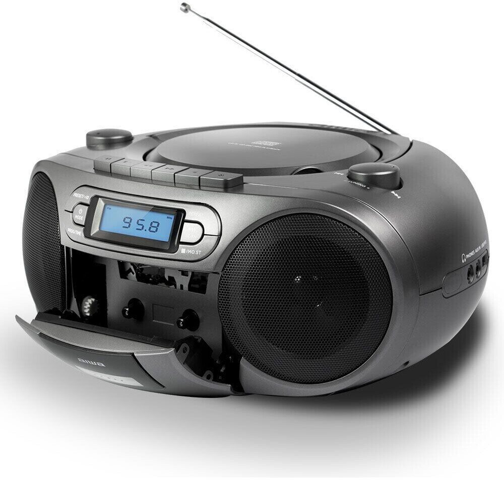 Aiwa_BBTC-550_Boombox_GRAU_Tragbarer_CD_Player_mit_Radio,_Kassette,_Bluetooth_und_USB, Elektronik
