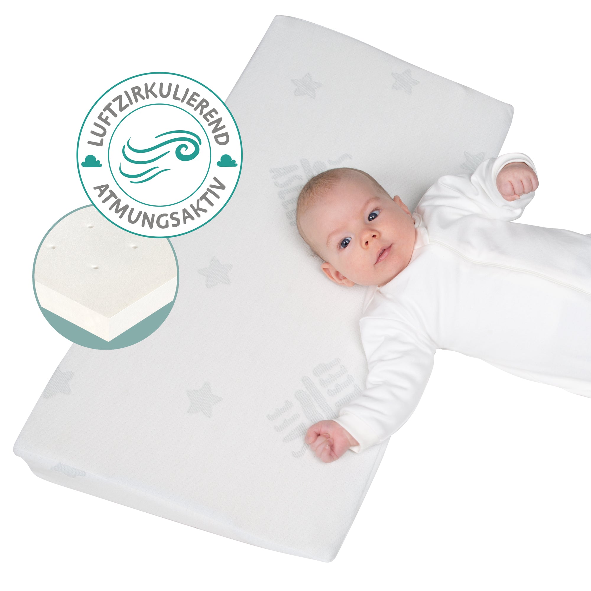 Roba 204045 Keilkissen weiß – Bettenzubehör - Produktbild 2