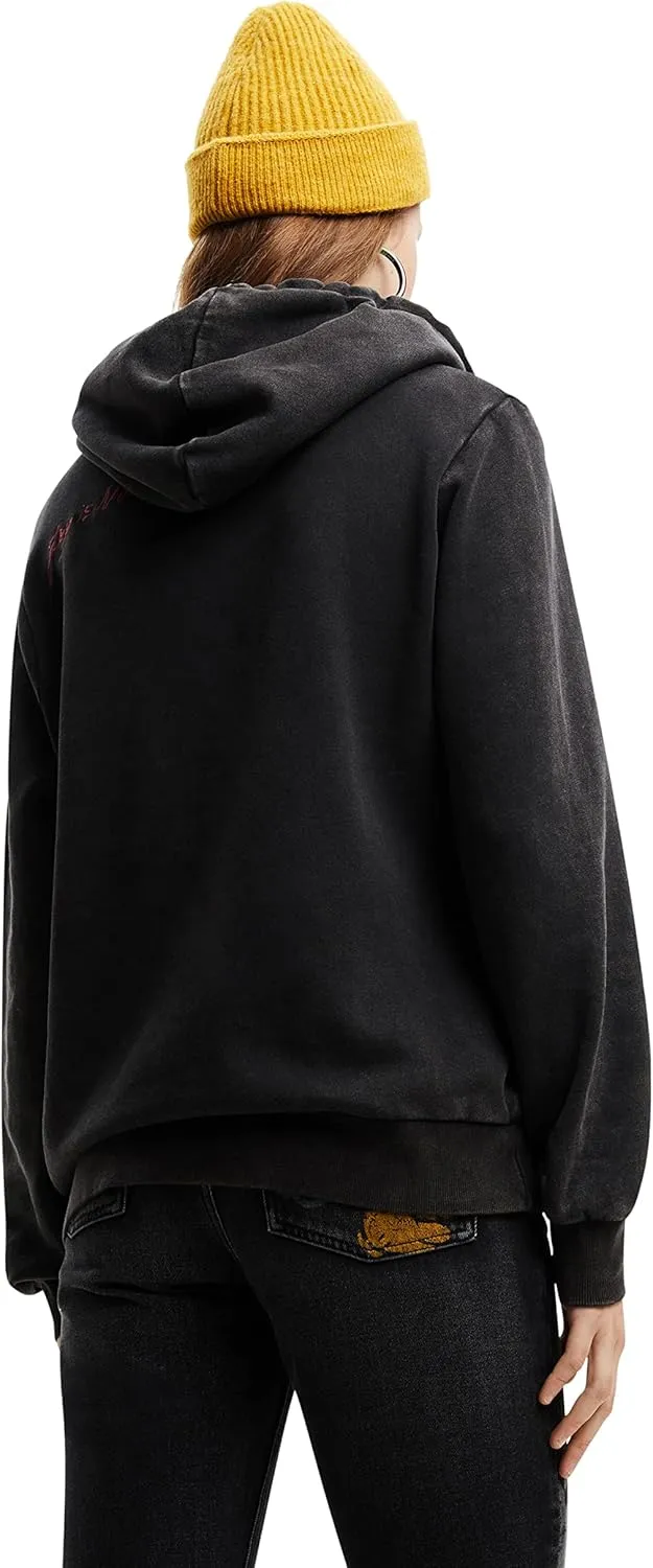 Desigual Damen Sweatshirt - Schwarzes Sweatshirt mit Mickey-Mouse-Print 22WWSK492022 GR. S