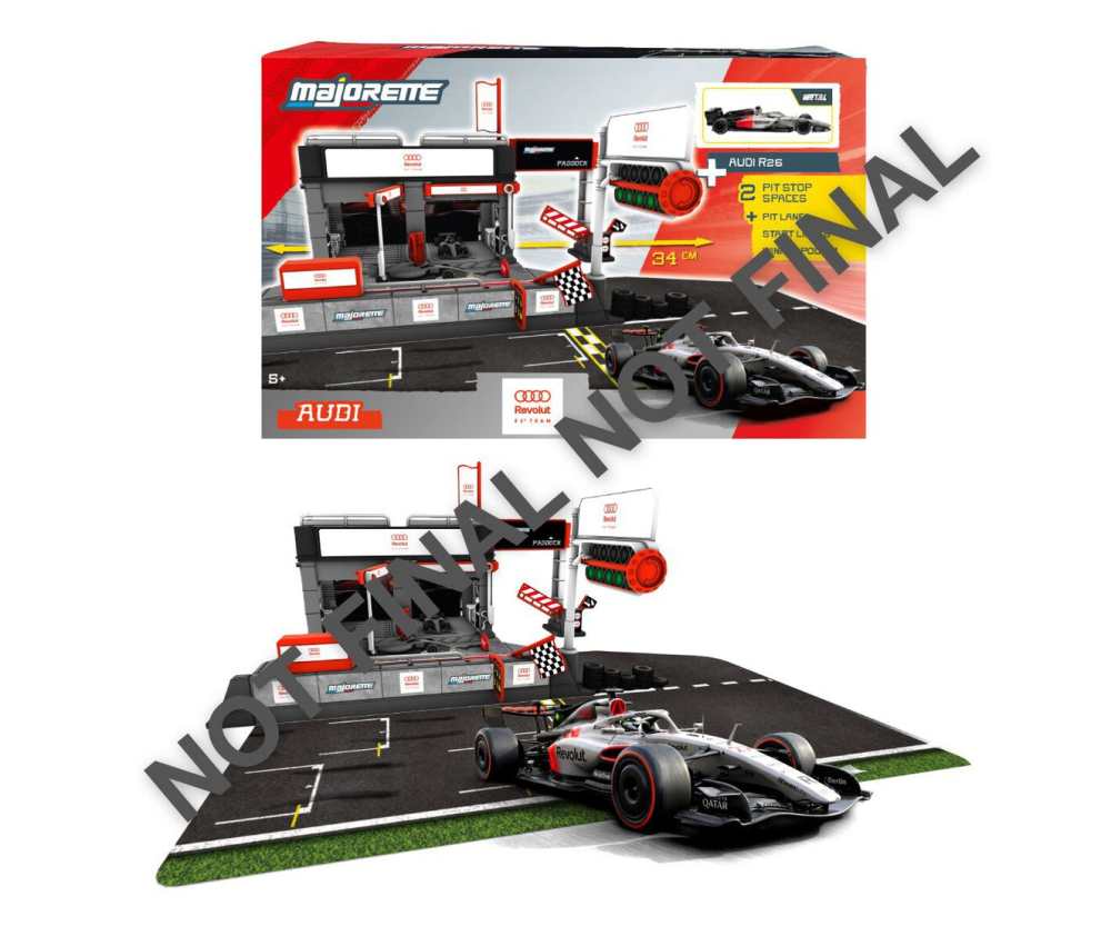Majorette Motorsport Audi Pit Stop + 1 Vehicle