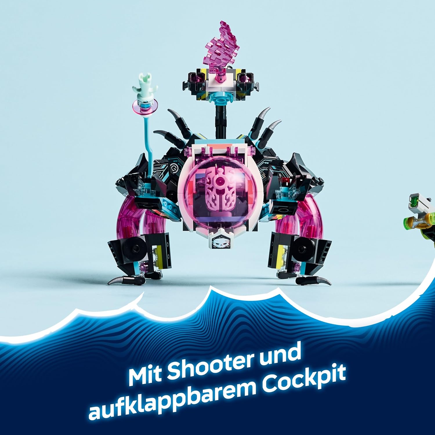 LEGO Icons 10331 Eisvogel mit Fischen auf Schilfgras-Standfuß aus LEGO-Steinen