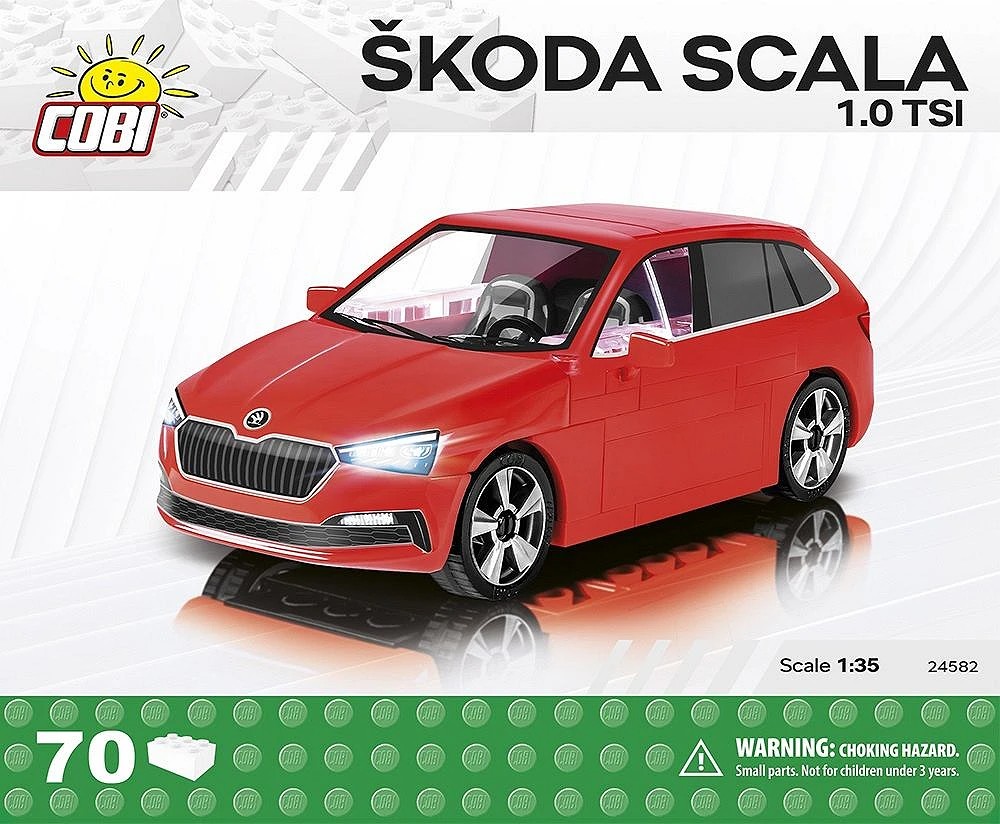 COBI 24582 Škoda Scala 1.0 TSI – Klemmbausteine Modellauto im Maßstab 1:35