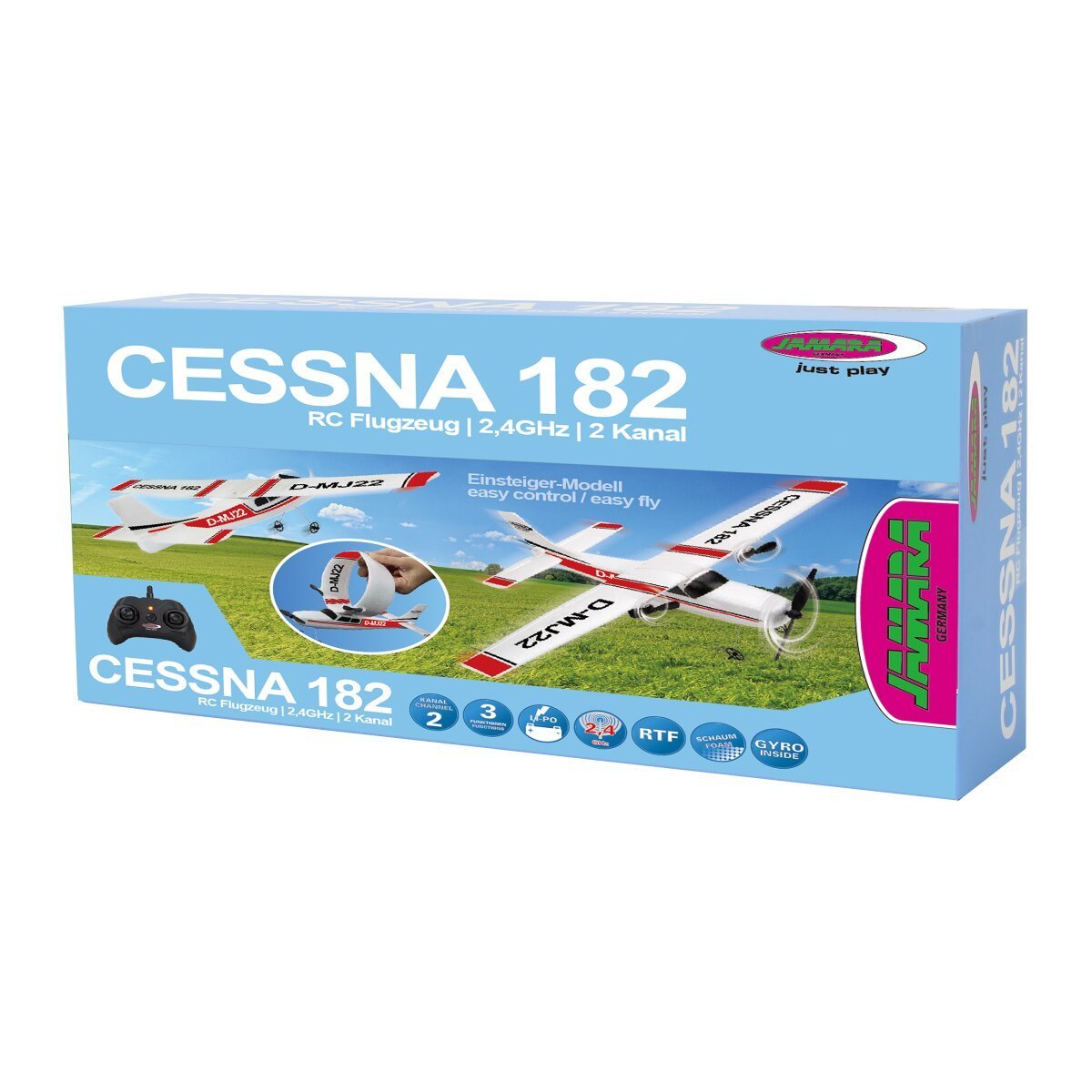 JAMARA Cessna 182 Flugzeug 2,4GHz Gyro 2CH ab 16 Jahren