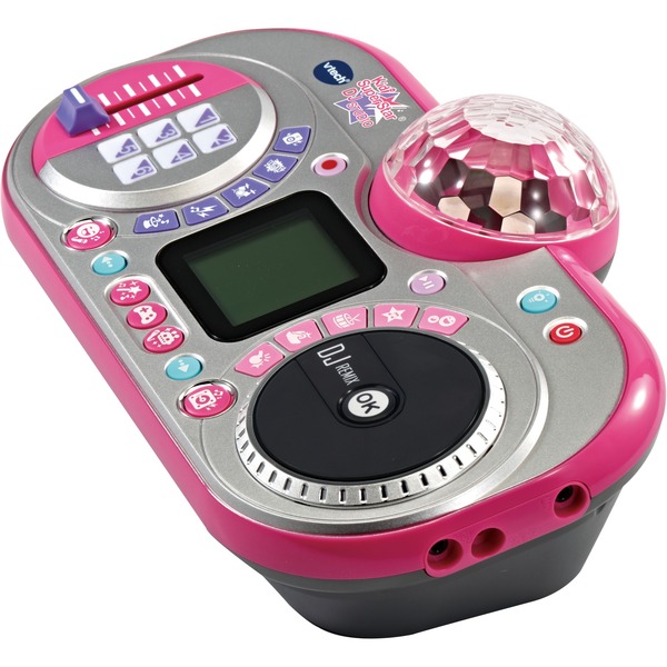 VTech Kidi Super Star DJ Studio musikalisches DJ-Set für Kinder, höhenverstellbar, ab 6 Jahren VTech Kidi Super Star DJ Studio mit Mikrofon, Jog-Wheel, 12 Songs, Aufnahme & Effekten, Disco-Licht, höhenverstellbarer Standfuß 65 135 cm, 4 Spiele, kindersicheres Batteriefach 4xAA, ab 6 Jahren,