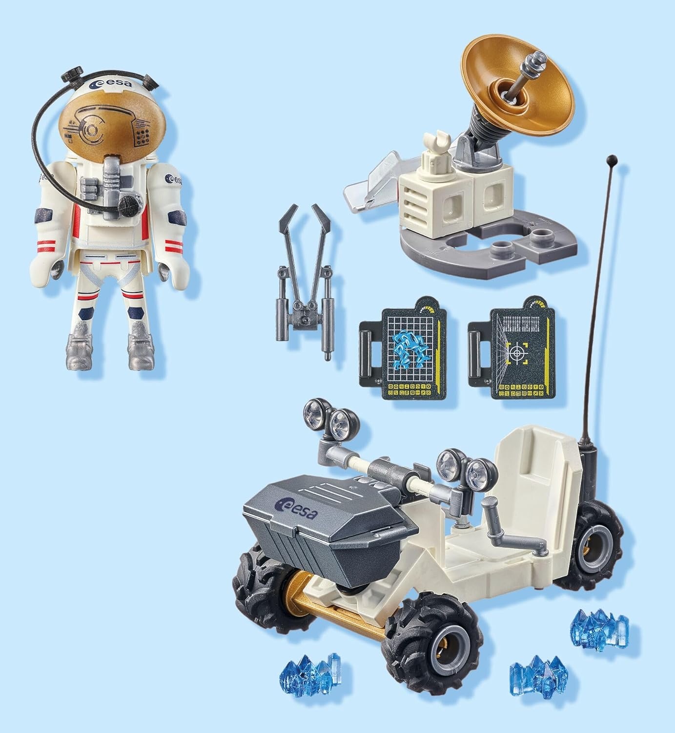 PLAYMOBIL 71734 – Action Heroes: ESA Weltraummission mit Astronaut und Mondfahrzeug