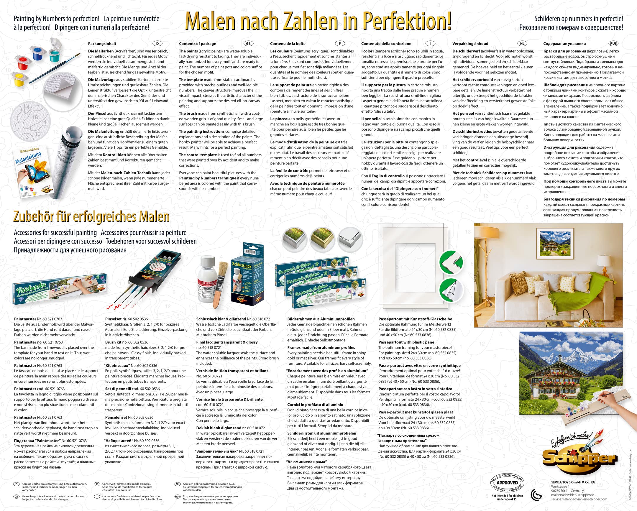 Schipper Mnz - Bergbauernhof - Idyllisches Malset Mit Alpenmotiv 609130857 Werbung, Plakat, Seite, Text