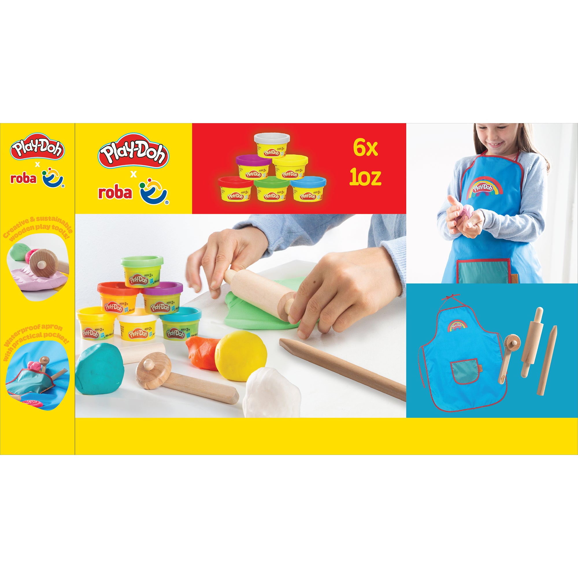 Roba 98156PD11 Spielset "roba x Play-Doh" PlayDoh bunt – Motorik & Lernen - Bild 6 Roba 98156PD11 Spielset "roba x Play-Doh" PlayDoh bunt – Motorik & Lernen - Produktbild 6