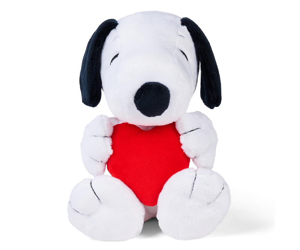 Simba Peanuts - Snoopy sitzend mit Herz, 25cm