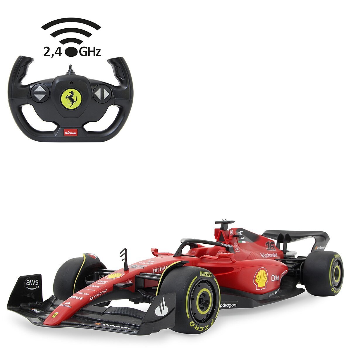 JAMARA Ferrari F1-75 1:12 rot 2,4GHz ab 6 Jahren