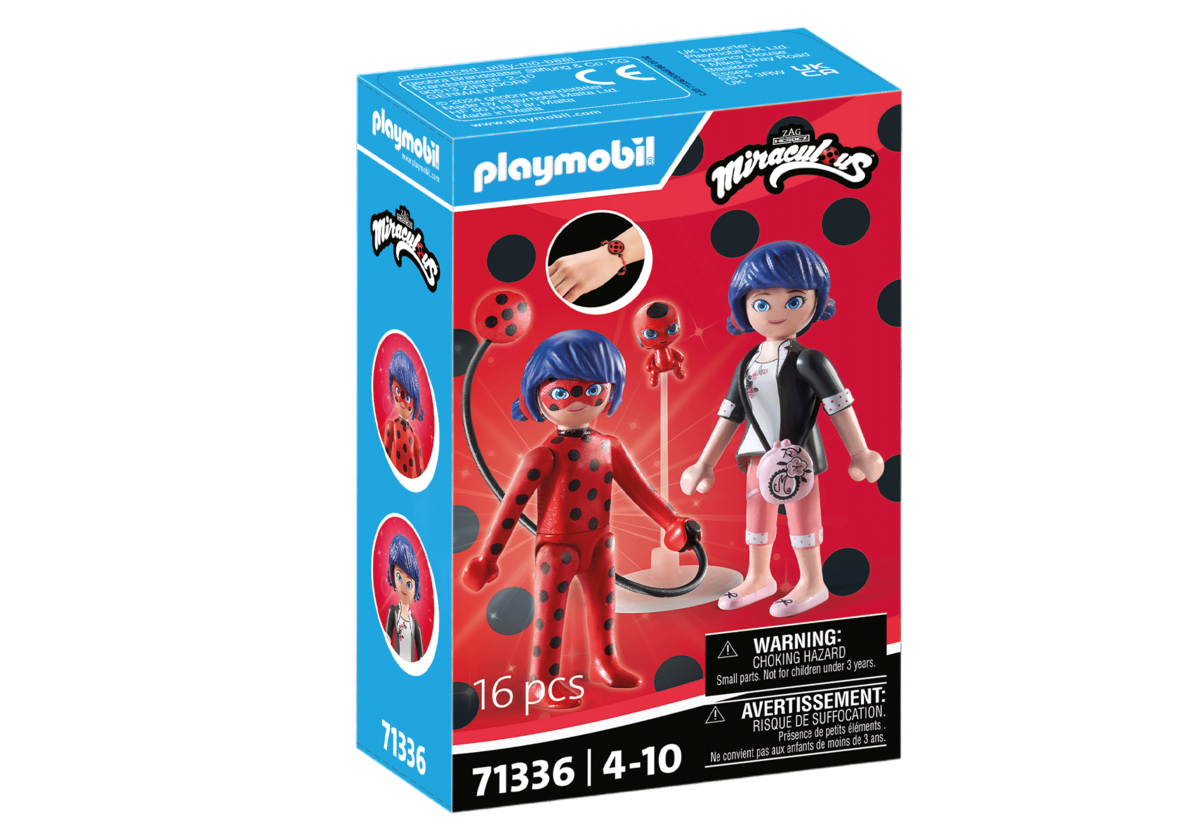 PLAYMOBIL 71336 Miraculous: Marinette & Ladybug PLAYMOBIL, 71336, Miraculous, Marinette, &, Ladybug, Figur, Person, Puppe, Spielzeug, Gesicht