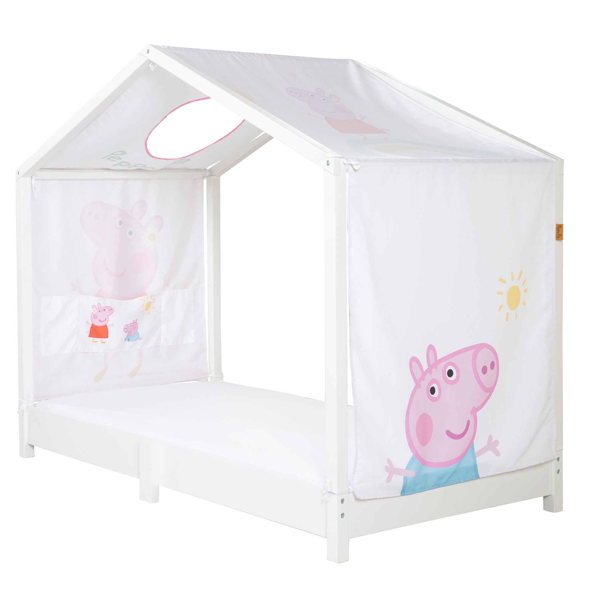 Roba 0287PP1 Hausbettbezug 70x140 cm Peppa Pig weiß – Bettenzubehör - Bild 3 Roba 0287PP1 Hausbettbezug 70x140 cm Peppa Pig weiß – Bettenzubehör - Produktbild 3