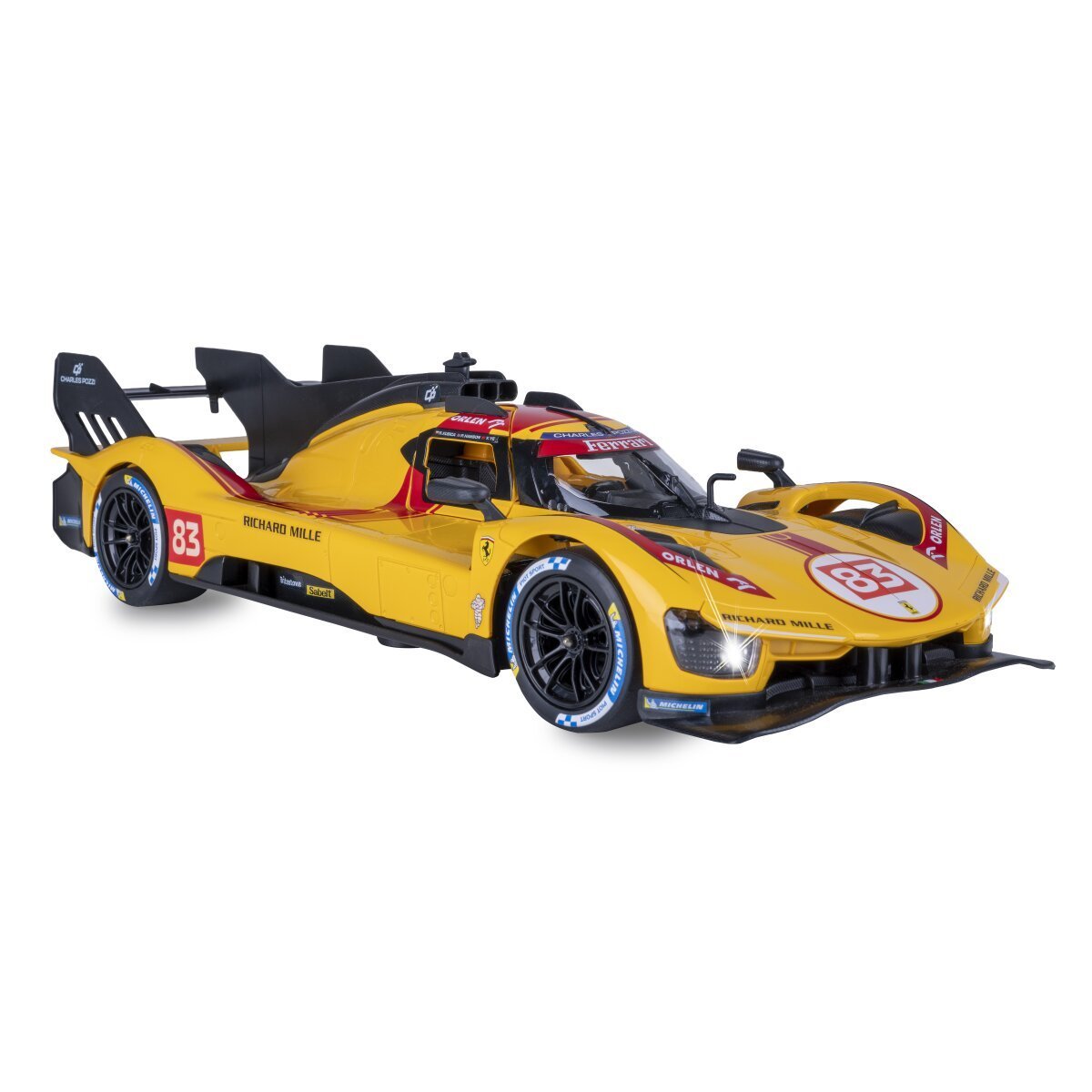JAMARA Ferrari 499P-N83 1:14 gelb 2,4GHz Tür manuell ab 6 Jahren
