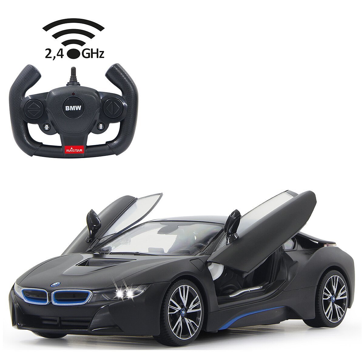 JAMARA BMW I8 1:14 schwarz 2,4GHz Tür fernbedienbar ab 6 Jahren JAMARA BMW I8 1:14 schwarz 2,4GHz Tür fernbedienbar ab 6 Jahren