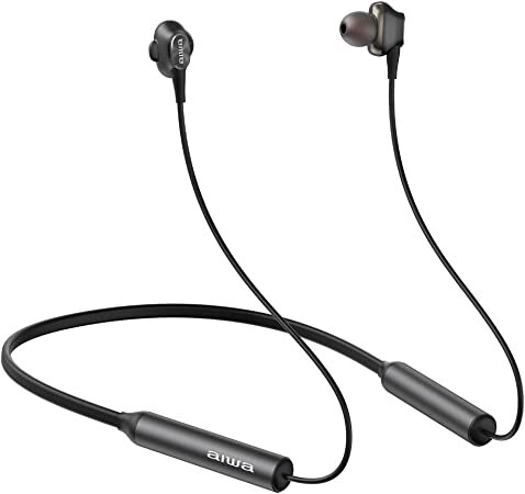 Aiwa_ESTBT-450BK_AURICULAR_Bluetooth_INTRAUDITIVO_Schwarz_BT_5.0_Hyperbass_IPX4_CONTRON_REMOTO_Multiple, Elektrisches Gerät, Mikrophon, Elektronik, Rauchrohr, Kopfhörer